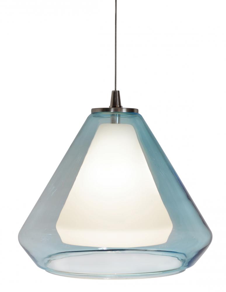 Armitage LED Pendant - 3000K - 120-277V - Satin Nickel - Aqua