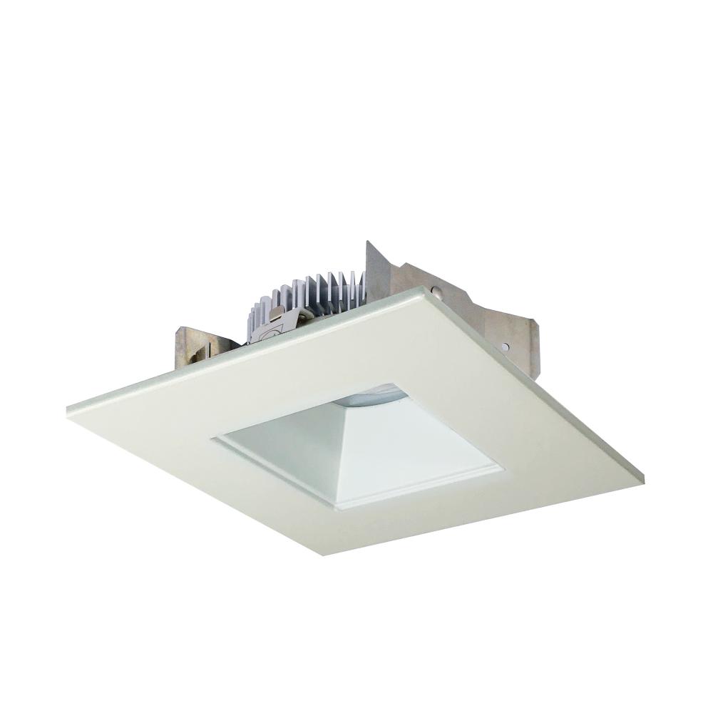 4" Cobalt Shallow High Lumen LED Trim, Square/Square Regress, 1250lm, 4000K, White