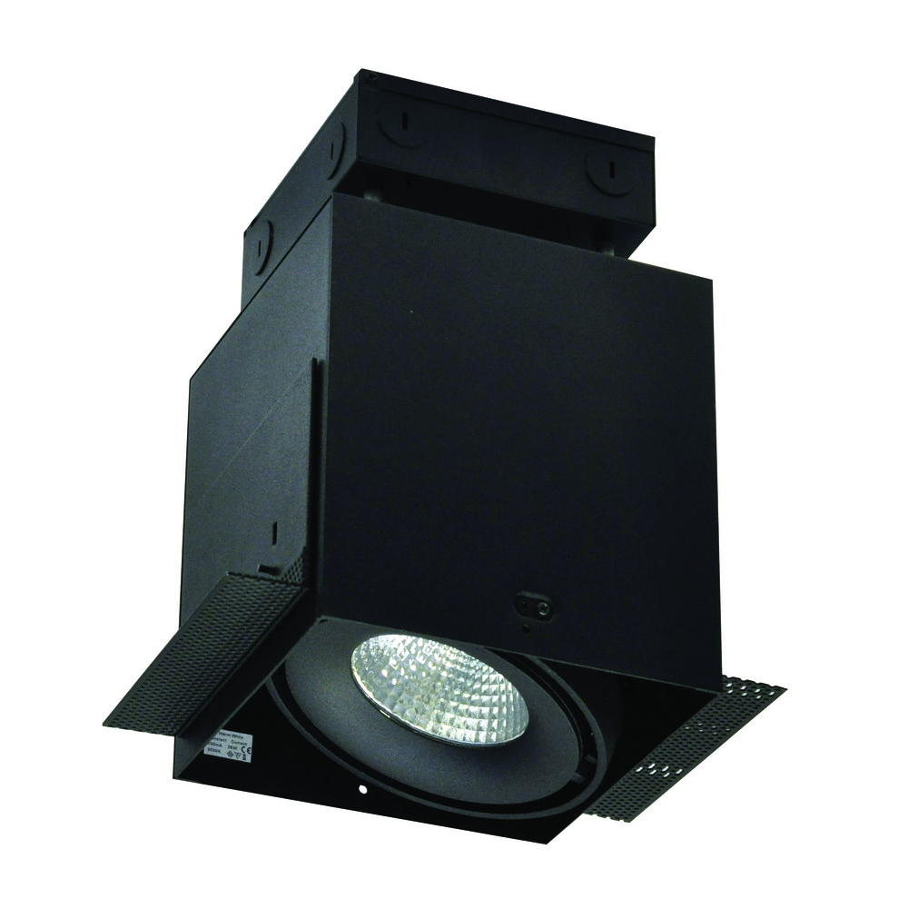 LED Trimless 1-Head MLS Housing, 30W / 2100lm per Head, 2700K, 32-Degrees Flood, Black, 120-277V