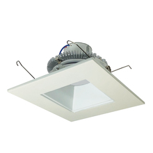 Nora NLCBC2-65635MPW/A - 6" Cobalt Click Square Retrofit Reflector with Square Aperture, 750lm / 10W, 3500K, Matte Powder