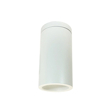 Nora NYLS3-6S1L230FP01WWW - 6" Sapphire III Surface Mount White Cylinder, Matte Powder White Reflector/Matte Powder White