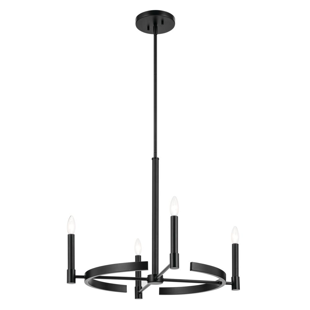 Tolani 20.25" 4-Light Chandelier in Black