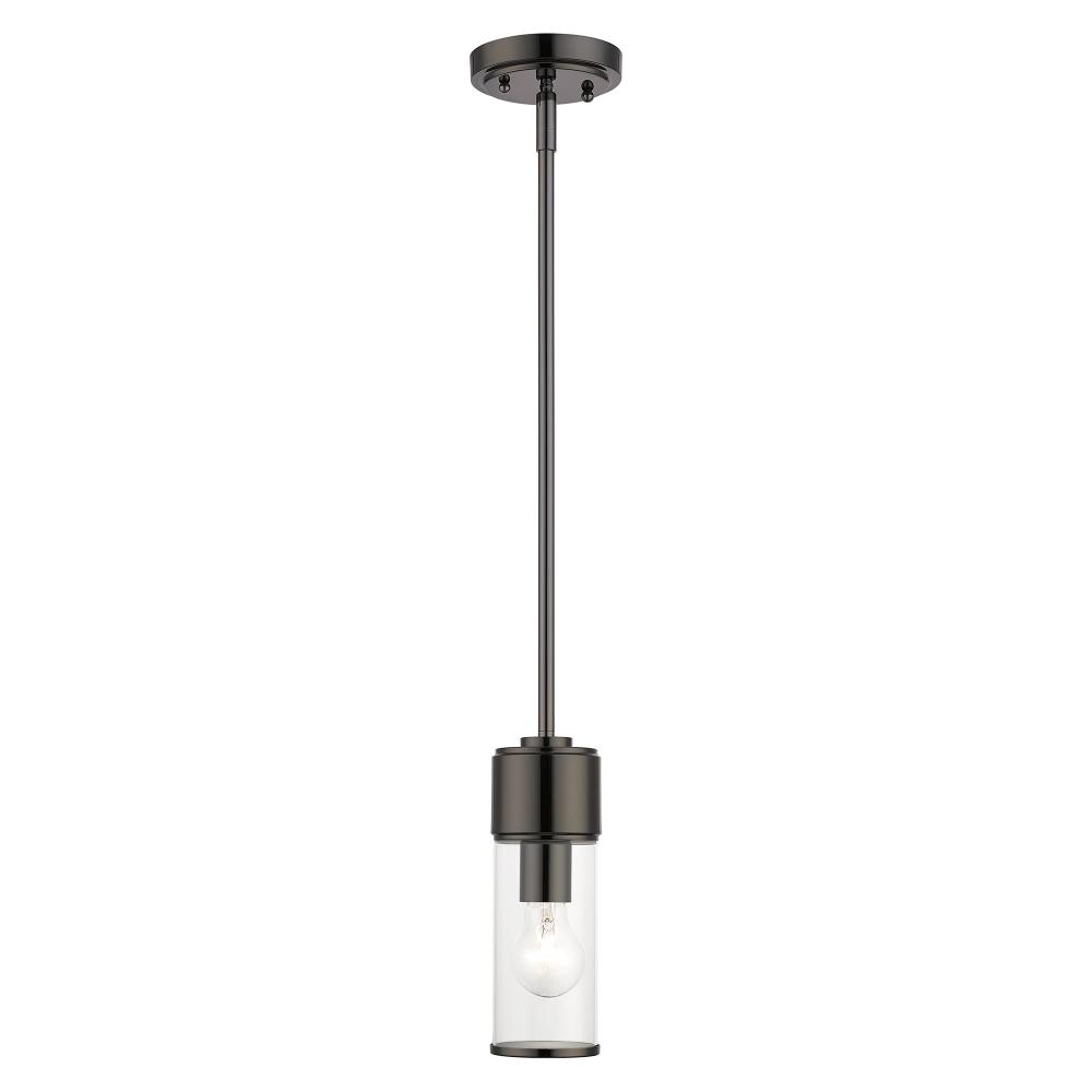 1 Light Black Chrome Mini Pendant