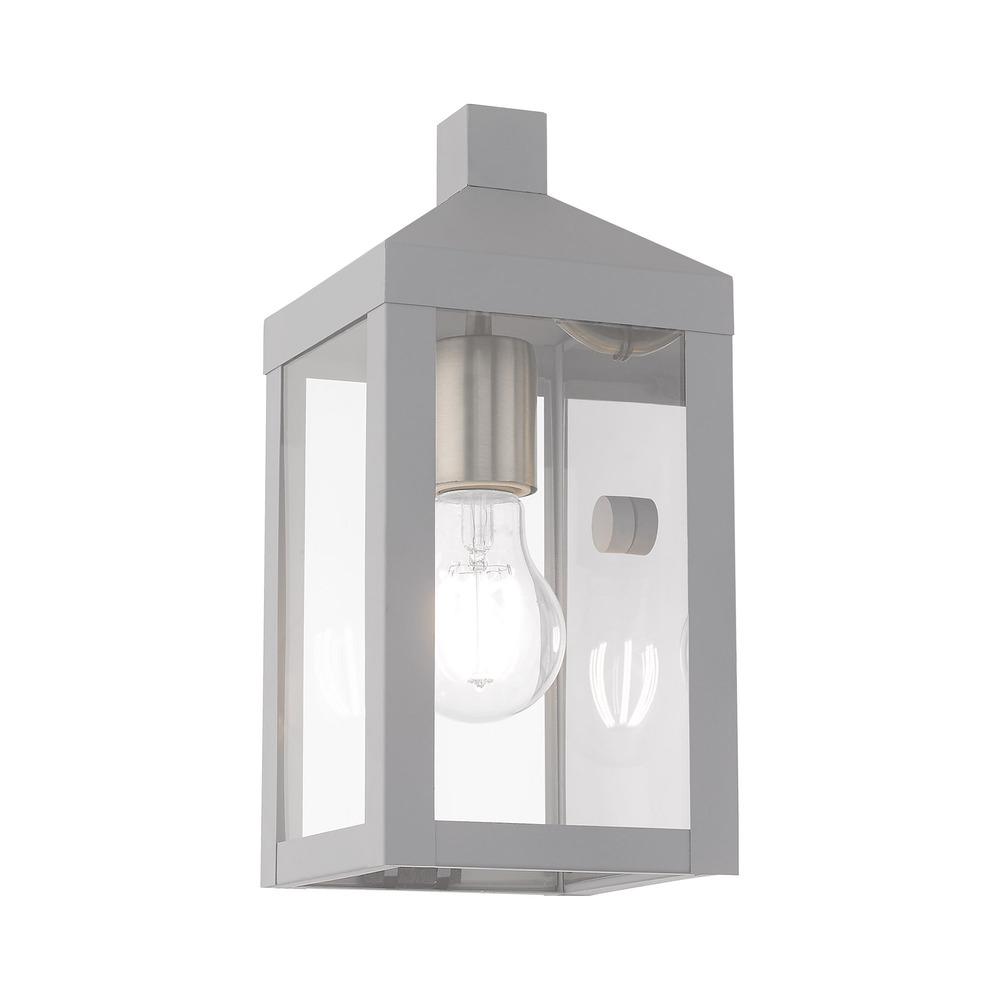 1 Lt Nordic Gray Outdoor Wall Lantern