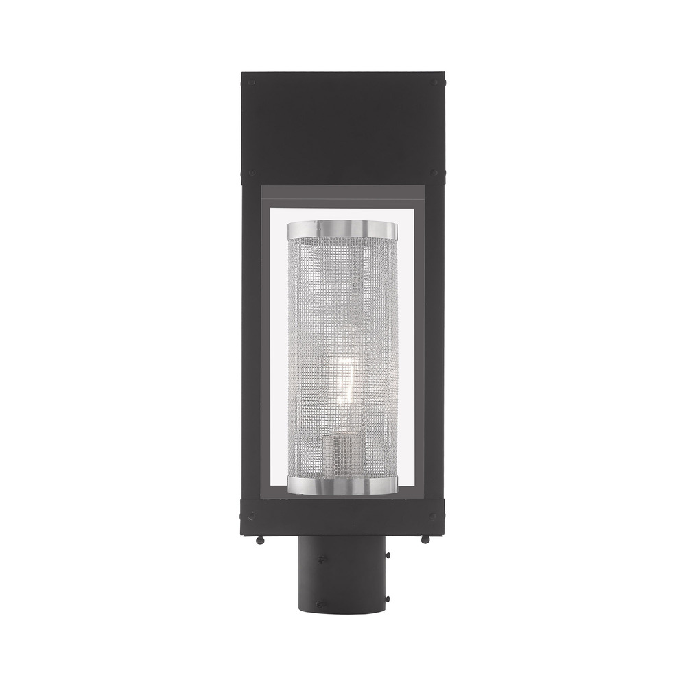 1 Lt Black Outdoor Post Top Lantern