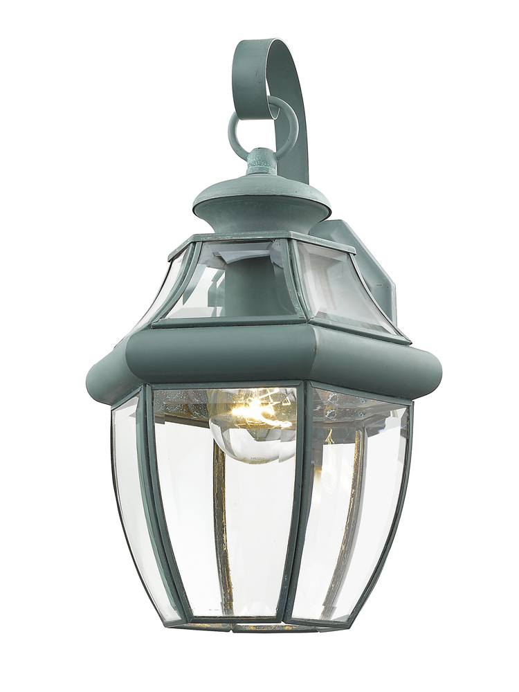 1 Light Verdigris Outdoor Wall Lantern