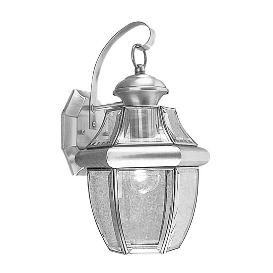 1 Light BN Outdoor Wall Lantern