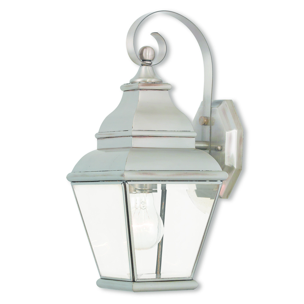 1 Light BN Outdoor Wall Lantern