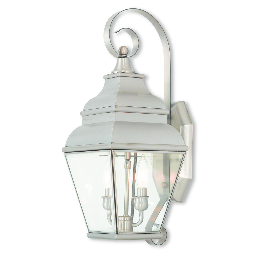 2 Light BN Outdoor Wall Lantern