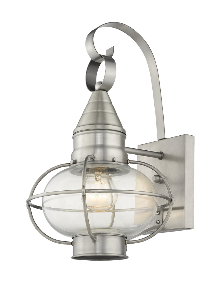 1 Light BN Outdoor Wall Lantern