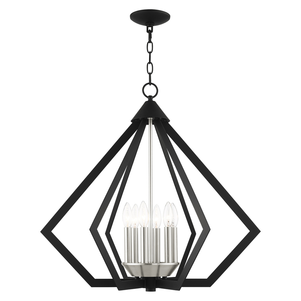 6 Lt Black Chandelier