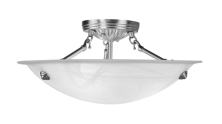 3 Light Brushed Nickel Ceiling Mount