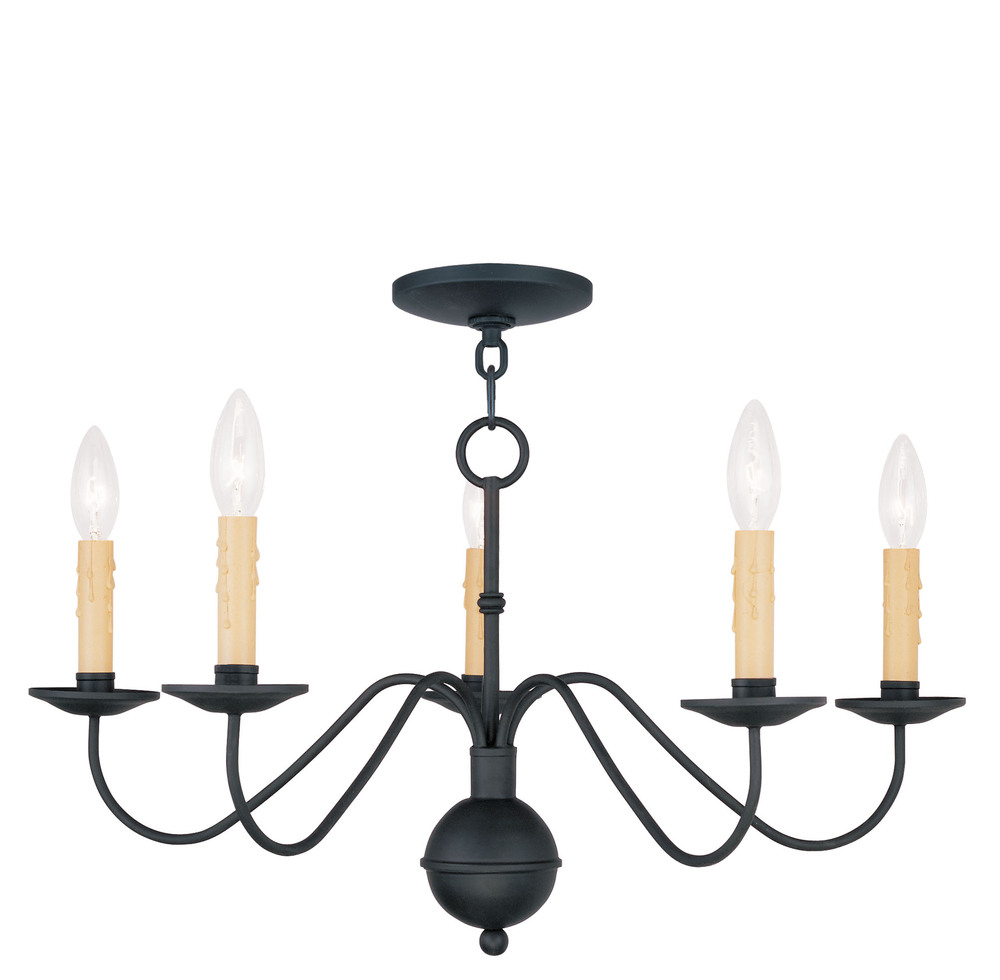 5 Light Black Chandelier