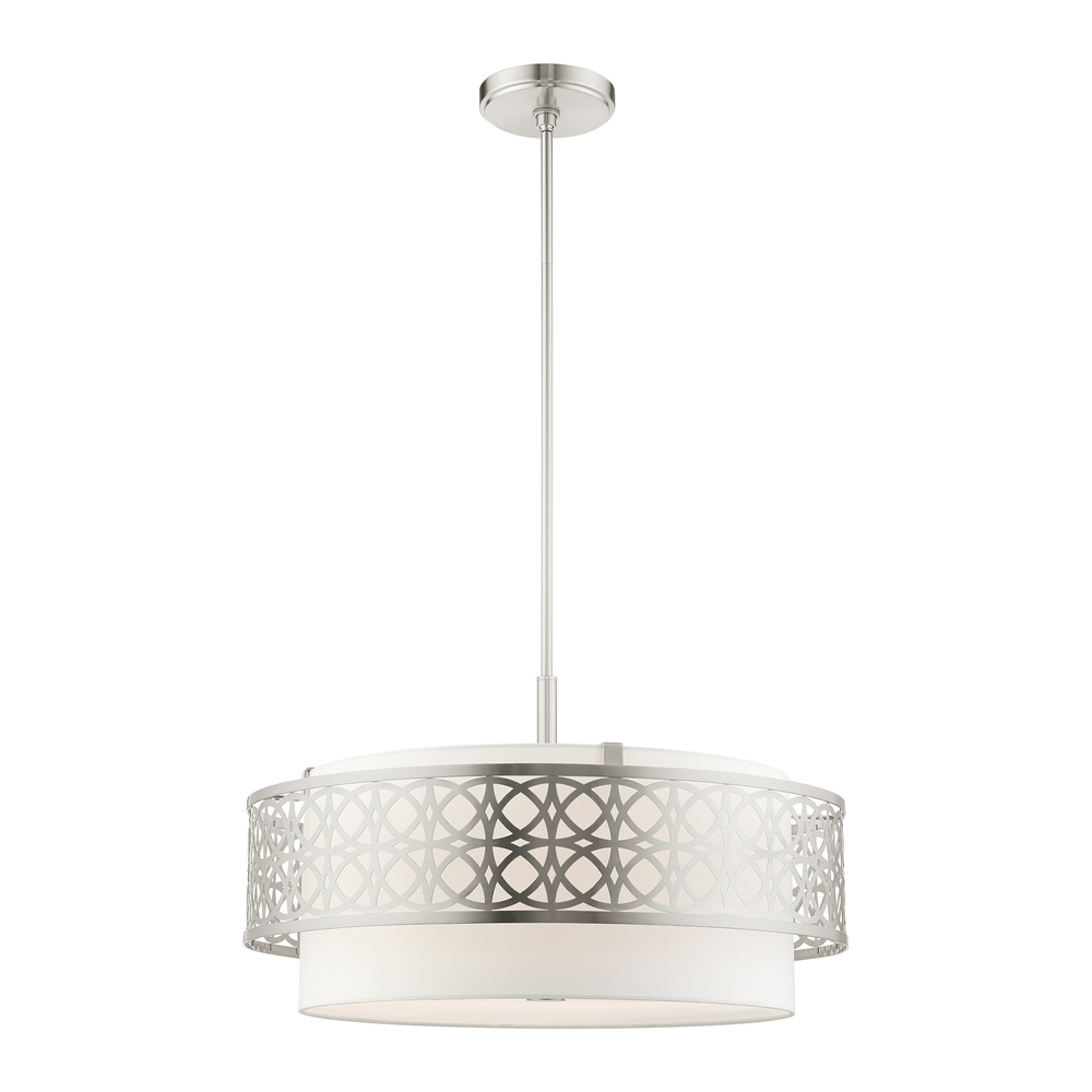 5 Lt Brushed Nickel Pendant Chandelier