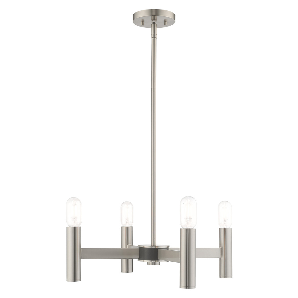 4 Lt Brushed Nickel Mini Chandelier