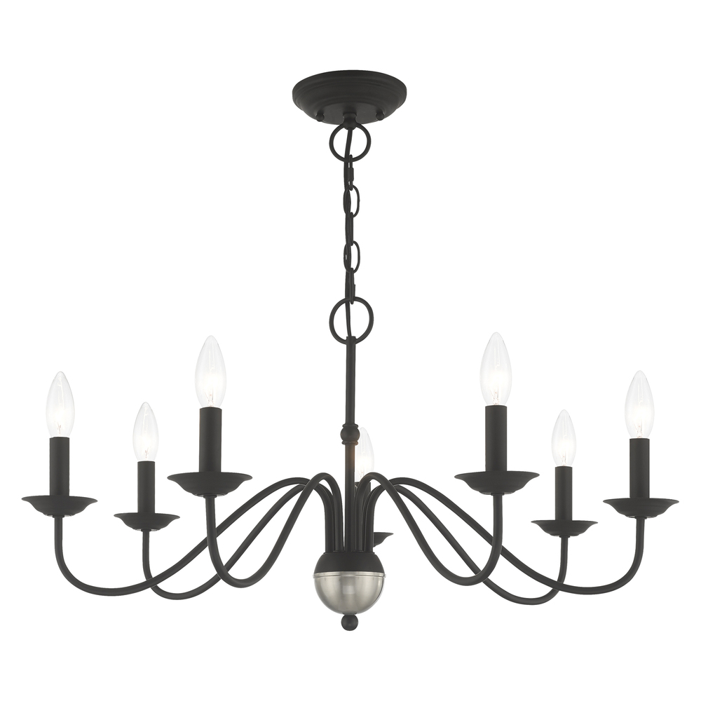 7 Lt Black Chandelier