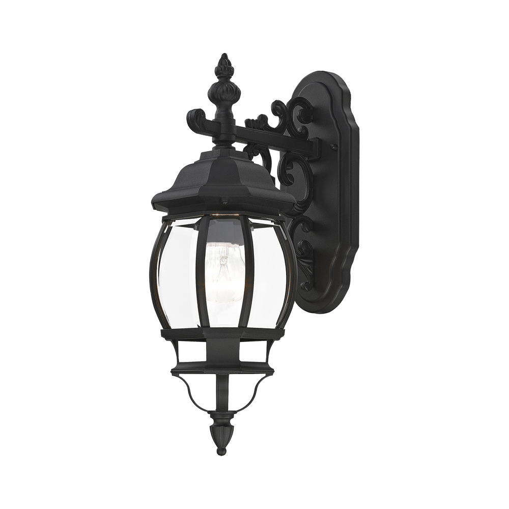 1 Lt Textured Black  Outdoor  Wall Lantern