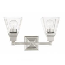 Livex Lighting 17172-91 - 2 Lt Brushed Nickel Bath Vanity