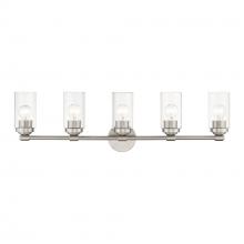 Livex Lighting 18085-91 - 5 Light Brushed Nickel Large Vanity Sconce