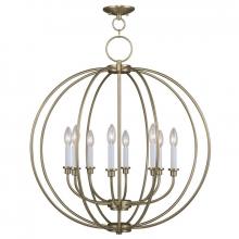 Livex Lighting 4668-01 - 8 Light Antique Brass Chandelier