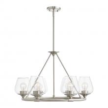 Livex Lighting 46726-91 - 6 Light Brushed Nickel Chandelier