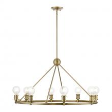 Livex Lighting 47168-01 - 8 Light Antique Brass Chandelier