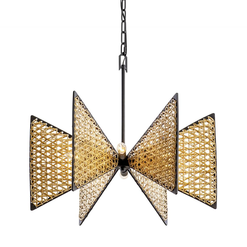 Machina 6-Lt Chandelier - Matte Black/Sulihiya