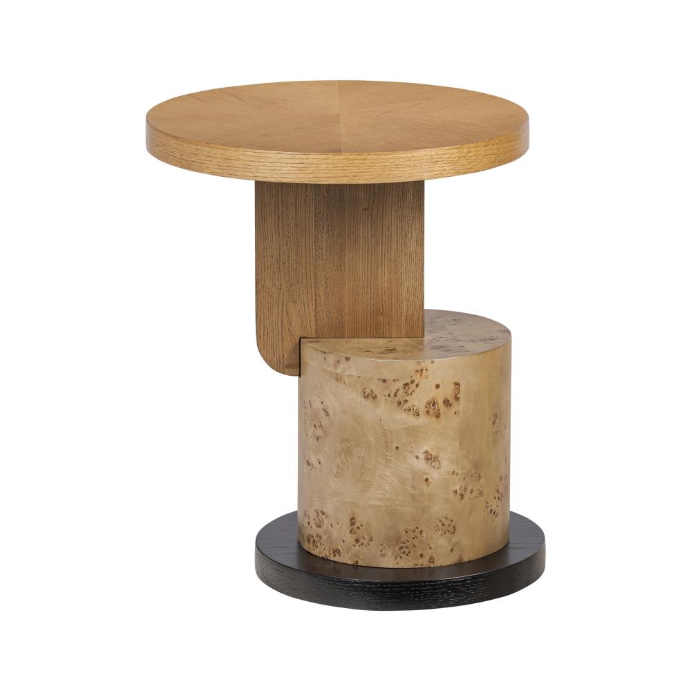 Eros Side Table - Black Oak/Mappa Burl/ Poplar/Cherry