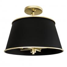 Varaluz 364S04MBFG - Coco 4-Lt Semi-Flush - Matte Black/French Gold