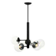 Varaluz 373C05BL - Mid-Century 5-Lt Chandelier - Black