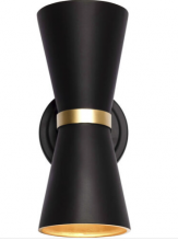 Varaluz 390W02MBFG - Mad Hatter 2-Lt   Sconce - Matte Black/French Gold