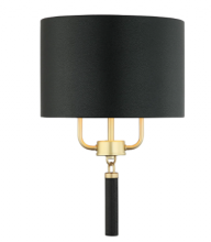 Varaluz 368W02GOB - Secret Agent 2-Lt Sconce - Painted Gold/Black Leather