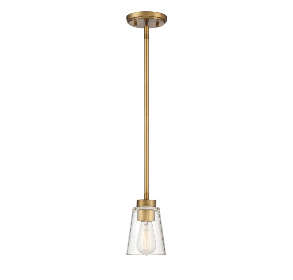 Calhoun 1-Light Mini-Pendant in Warm Brass