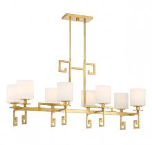 Savoy House 1-2305-8-260 - Quatrain 8-Light Linear Chandelier in True Gold