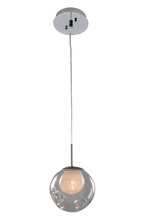 Kalco 309510CH/CLEAR - Meteor 1 Light Mini Pendant