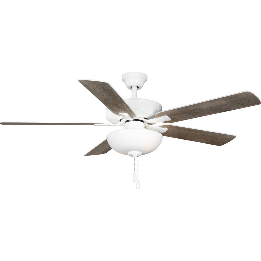 AirPro 52 in. White 5-Blade AC Motor Ceiling Fan with Light