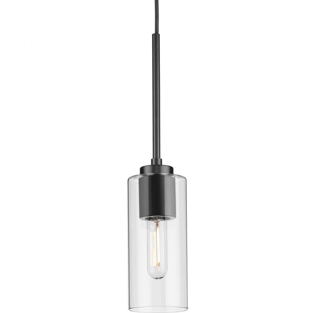 Cofield Collection One-Light Matte Black Transitional Pendant