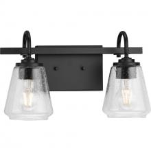 Progress P300473-31M - Martenne Collection Two-Light Matte Black Modern Farmhouse Vanity Light