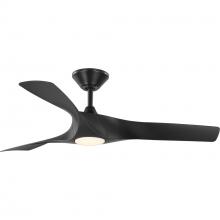 Progress P250060-031-30 - Ryne Collection 52" 3-Blade Matte Black LED Transitional Indoor/Outdoor DC Ceiling Fan