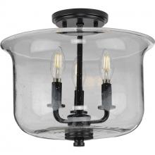 Progress P350153-031 - Winslett Collection Black Three-Light Semi-Flush Convertible