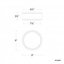 WAC US FM-20509-27-WT/AB - Salvo Flush Mount Light