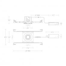 WAC US R3BRAN-FWD-BK - Ocular 3.0 Dim-to-Warm Round Adjustable Trim and Remodel Housing with New Construction Frame-In Ki