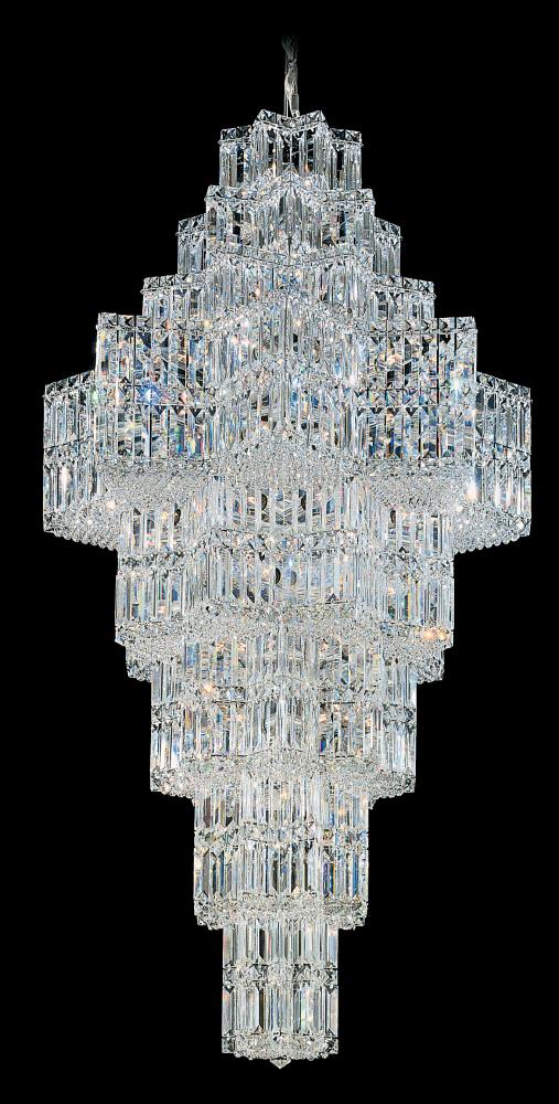 Equinoxe 63 Light 120V Pendant in Polished Silver with Optic Crystal