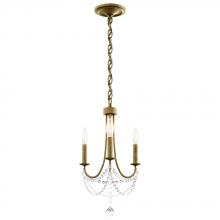 Schonbek 1870 RJ1003N-23H - Verdana 3 Light 110V Mini Pendant in Etruscan Gold and Clear Optic Crystal