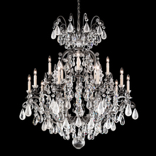 Schonbek 1870 3573-51CL - Renaissance Rock Crystal 16 Light 120V Chandelier in Black with Clear Crystal and Rock Crystal