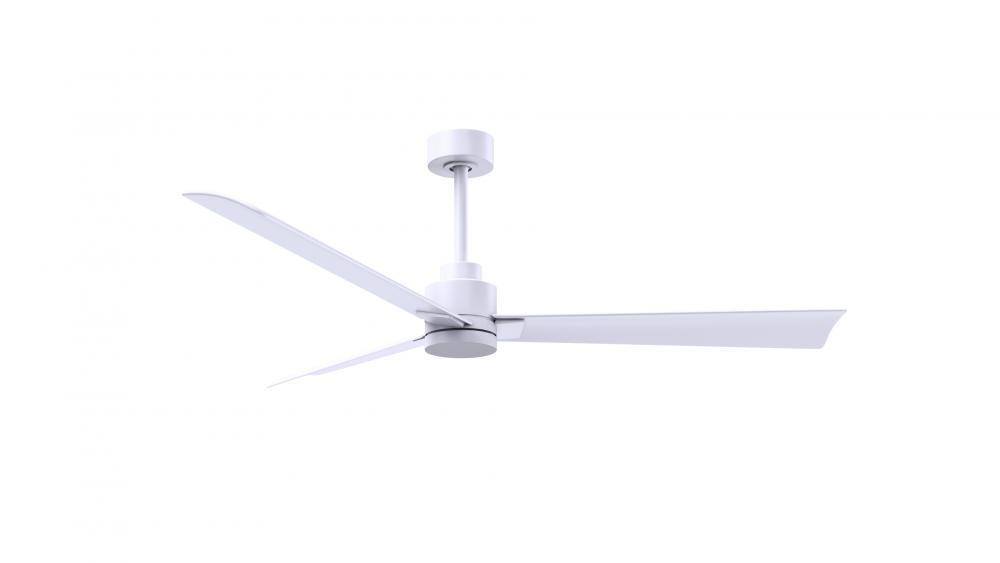 Alessandra 3-blade transitional ceiling fan in matte white finish with matte white blades. Optimiz