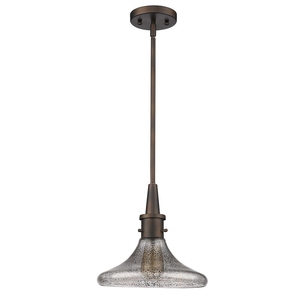 Brielle Indoor 1-Light Pendant W/Glass Shade In Oil Rubbed Bronze