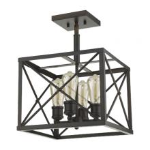 Acclaim Lighting IN21124ORB - Brooklyn 4-Light Oil-Rubbed Bronze Flush Mount/Pendant Convertible