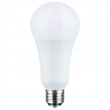 Satco Products Inc. S11516 - 5/14/20 Watt A21 LED; 3-Way Lamp; White Finish; 3000K CCT; Medium Double Contact Base; 120 Volt