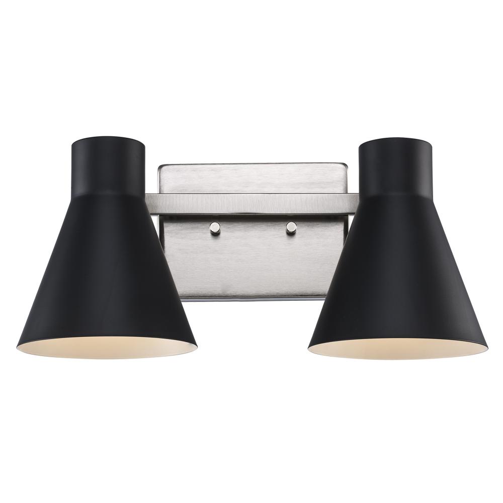 Vanity Lighting Black/Brushed Nickel